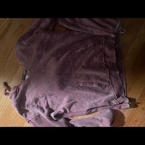 Pink sweatshirt with zipper detail